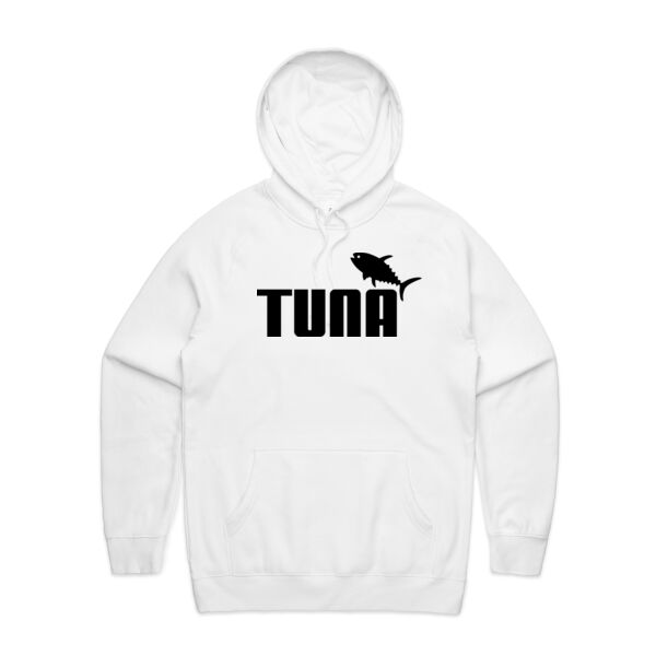 Tuna Fish - black text - Mens Supply Hood Thumbnail
