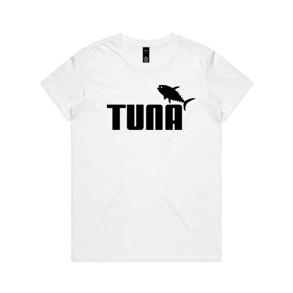 Tuna Fish - black text - Womens Maple Tee Thumbnail