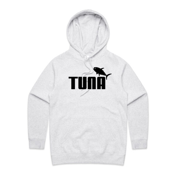 Tuna Fish - black text - Womens Supply Hood Thumbnail