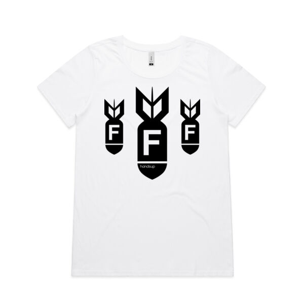 Dropping F Bombs - Womens Shallow Scoop Tee Thumbnail